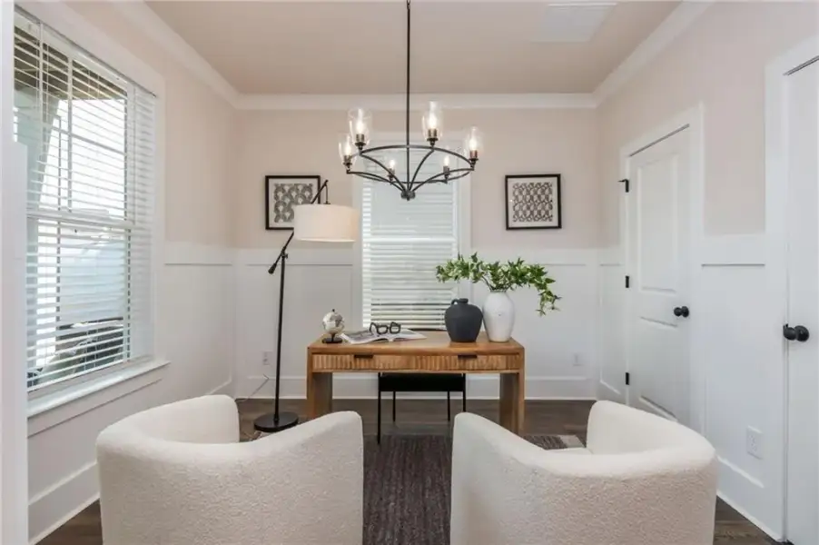 Furnished interior view inside a new home in , Flowery Branch (Image 54).