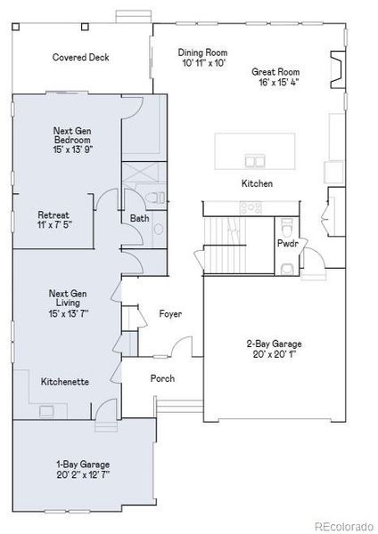 2D floor plan layout of this home in Willow Bend: The Grand Collection, Thornton, CO (Image 3). 2D floor plan layout of this home in Willow Bend: The Grand Collection, Thornton, CO (Image 3).