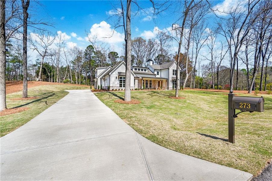 Front exterior of a new home in , Pendergrass, GA, highlighting curb appeal (Image 22).