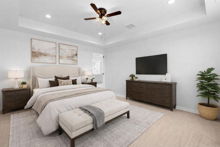 VIRTUALLY STAGED MASTER BEDROOM