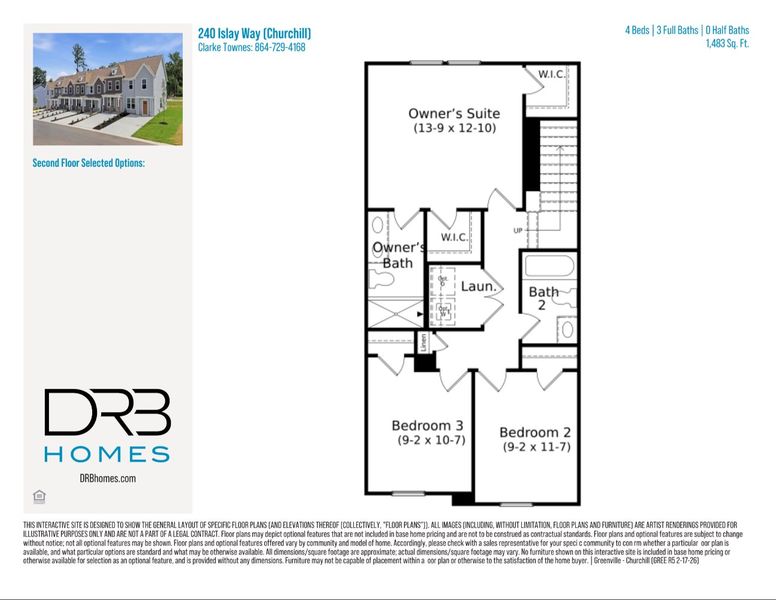 2D floor plan layout of this home in Clarke Townes, Anderson, SC (Image 6). 2D floor plan layout of this home in Clarke Townes, Anderson, SC (Image 6).