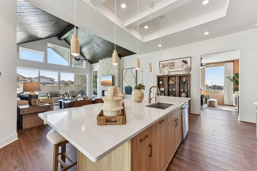 Furnished interior view inside a new home in The Grove at Blackhawk, Pflugerville (Image 49).