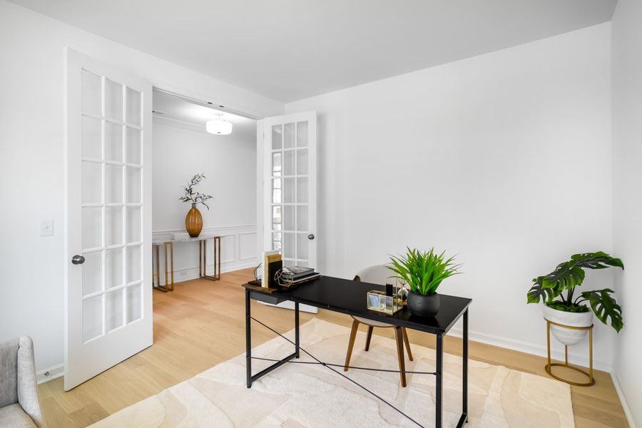 Representative furnished interior of a home built from the Leland by Taylor Morrison in Stafford at Langtree, Mooresville (Image 12).