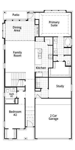2D floor plan layout of this home in Midline, Webster, TX (Image 4).