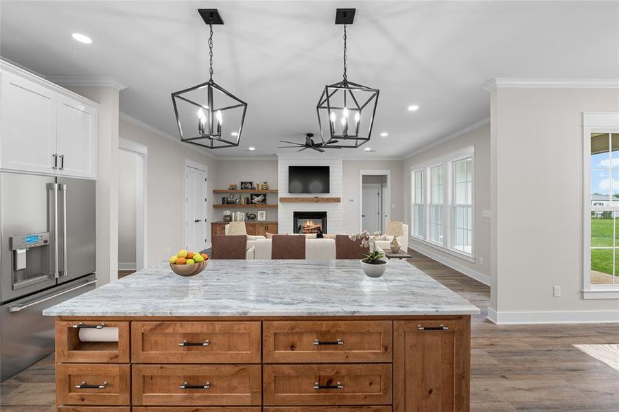 Furnished interior view inside a new home in , Point (Image 18).