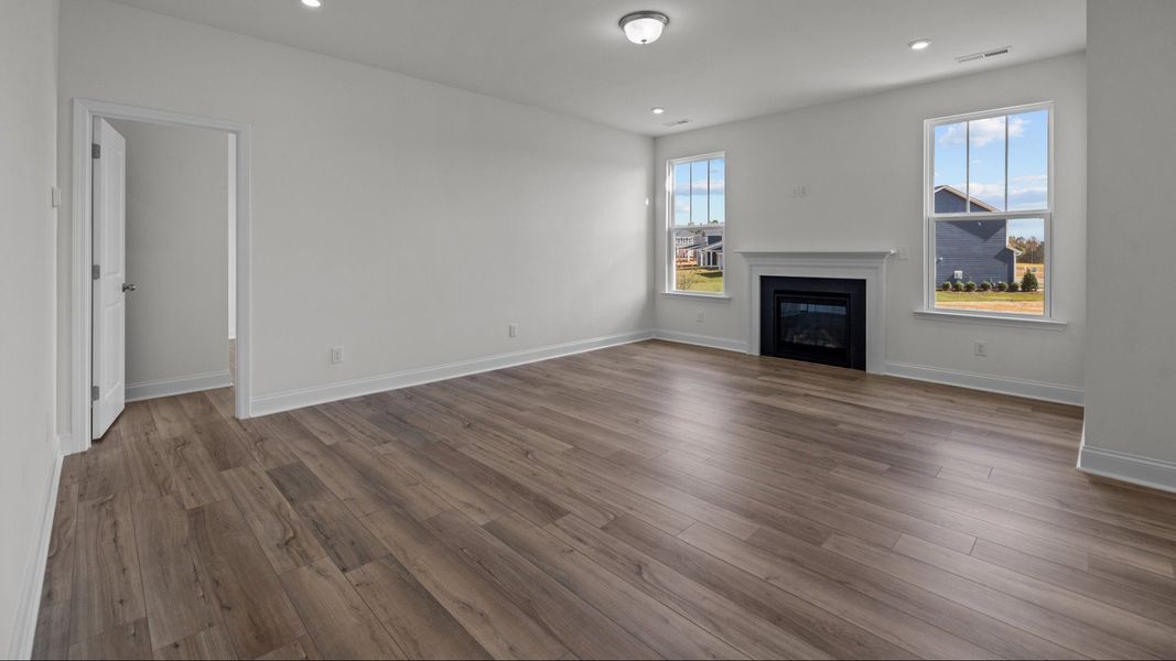The Fairfield Plan by DRB Homes in McBride Indian Trail, NC - Living