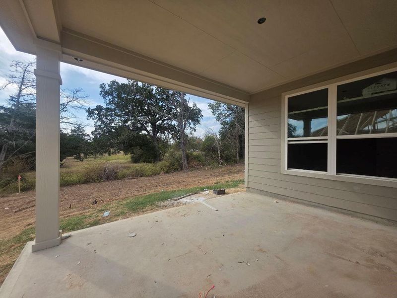 Exterior details and patio area of a home in , Brenham (Image 3).