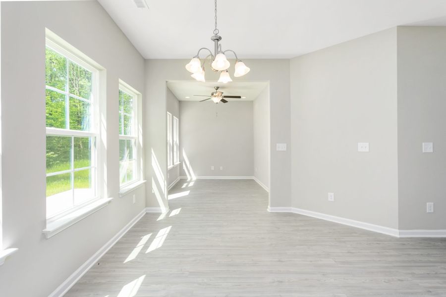 Representative unfurnished interior of a home built from the Freeport by Keystone Homes NC in Sullivans Reserve, Walkertown (Image 17).