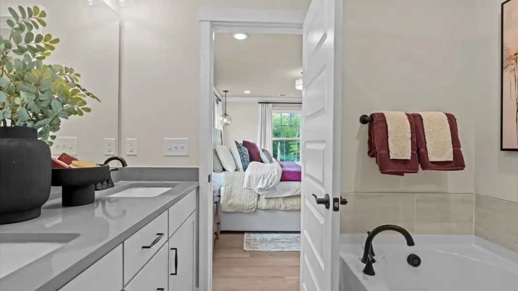 Furnished interior view inside a new home in North First Street Townes, Mebane (Image 21).
