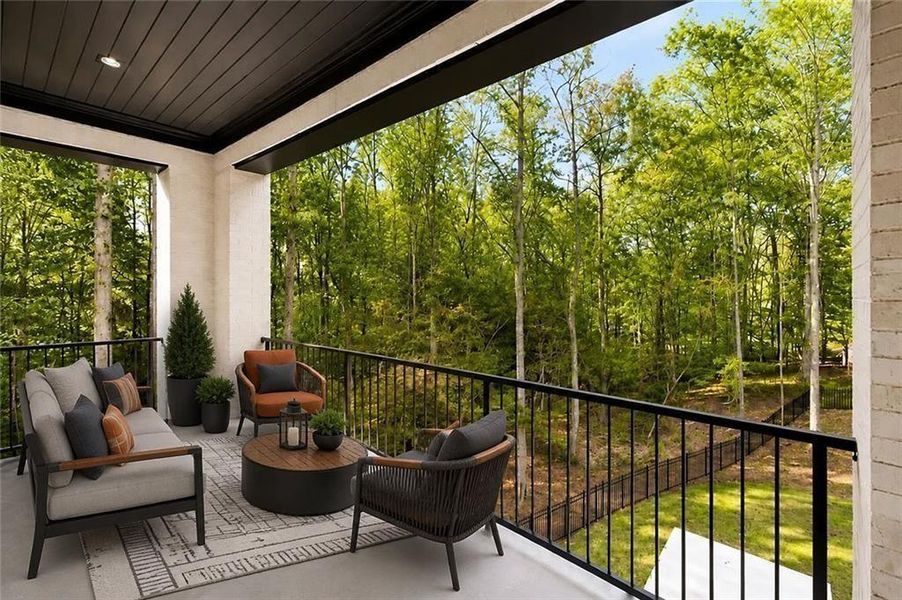 Exterior details and patio area of a home in , Alpharetta (Image 32).