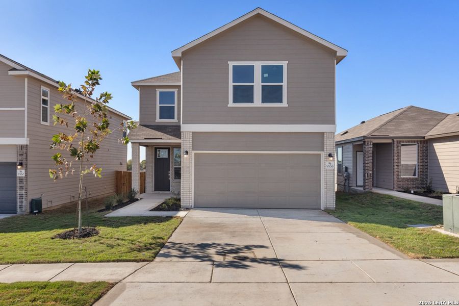 Front exterior of a new home in Knox Ridge, Converse, TX, highlighting curb appeal (Image 19).