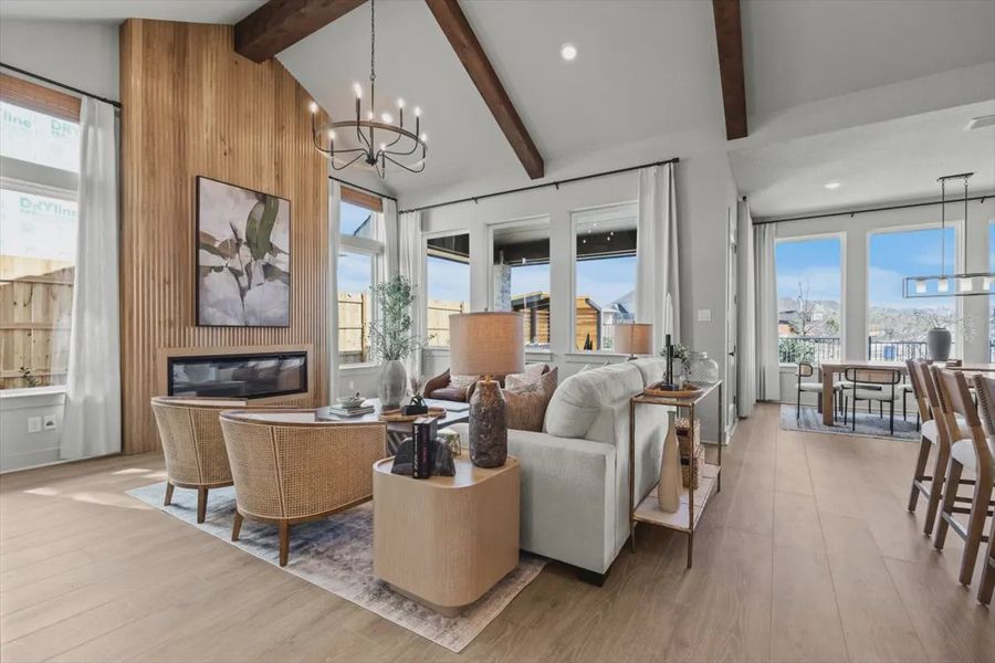 Representative furnished interior of a home built from the Malani by Chesmar Homes in Lakes of Cane Island, Katy (Image 4).