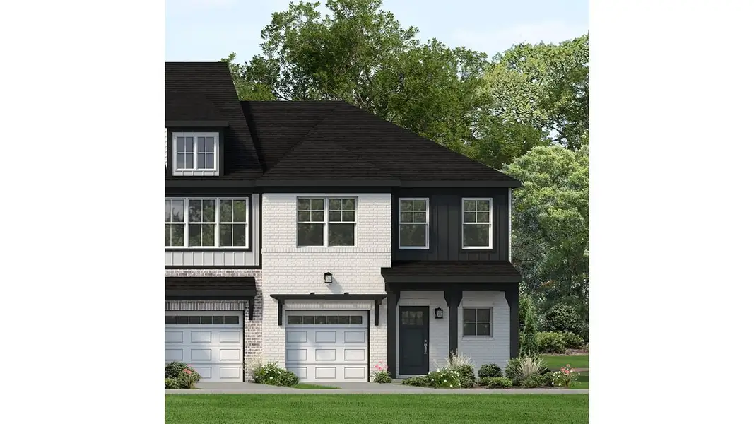 Front exterior of a new home in Oxford Station, Gallatin, TN, highlighting curb appeal (Image 1). Front exterior of a new home in Oxford Station, Gallatin, TN, highlighting curb appeal (Image 1).