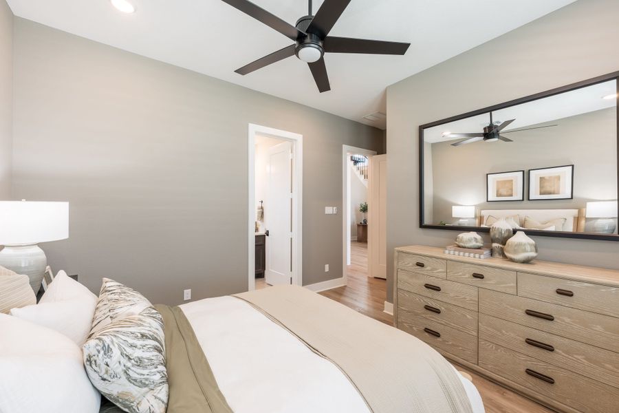 Representative furnished interior of a home built from the Camden by Tri Pointe Homes in Bridgeland, Cypress (Image 50).