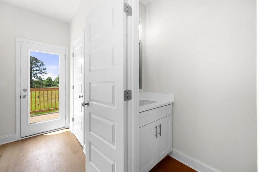 Furnished interior view inside a new home in Magnolia Grove, Mableton (Image 8). Furnished interior view inside a new home in Magnolia Grove, Mableton (Image 8).
