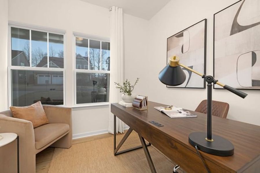 Representative furnished interior of a home built from the Inverness by True Homes in Morgan Hills, Albemarle (Image 8).