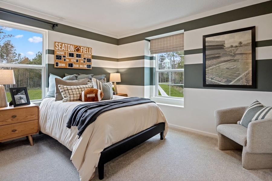Spacious secondary bedrooms
