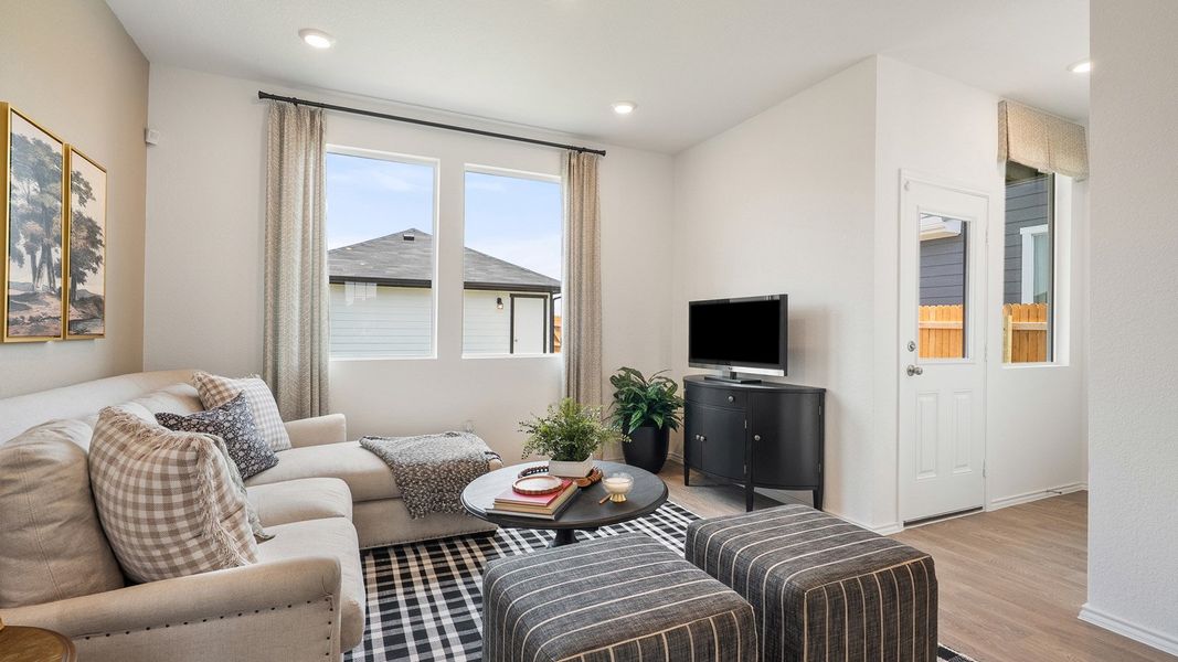 Representative furnished interior of a home built from the The Madeline by D.R. Horton in Valverde, Bastrop (Image 11). Representative furnished interior of a home built from the The Madeline by D.R. Horton in Valverde, Bastrop (Image 11).