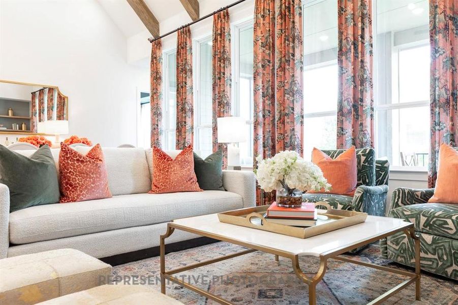 Furnished interior view inside a new home in Mosaic: 60ft. lots, Celina (Image 19).