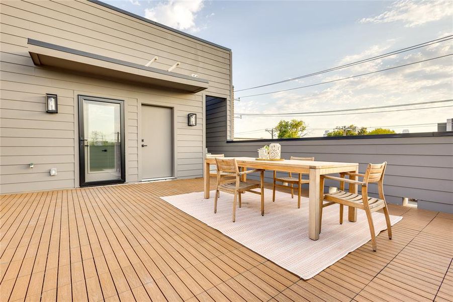 View of wooden terrace