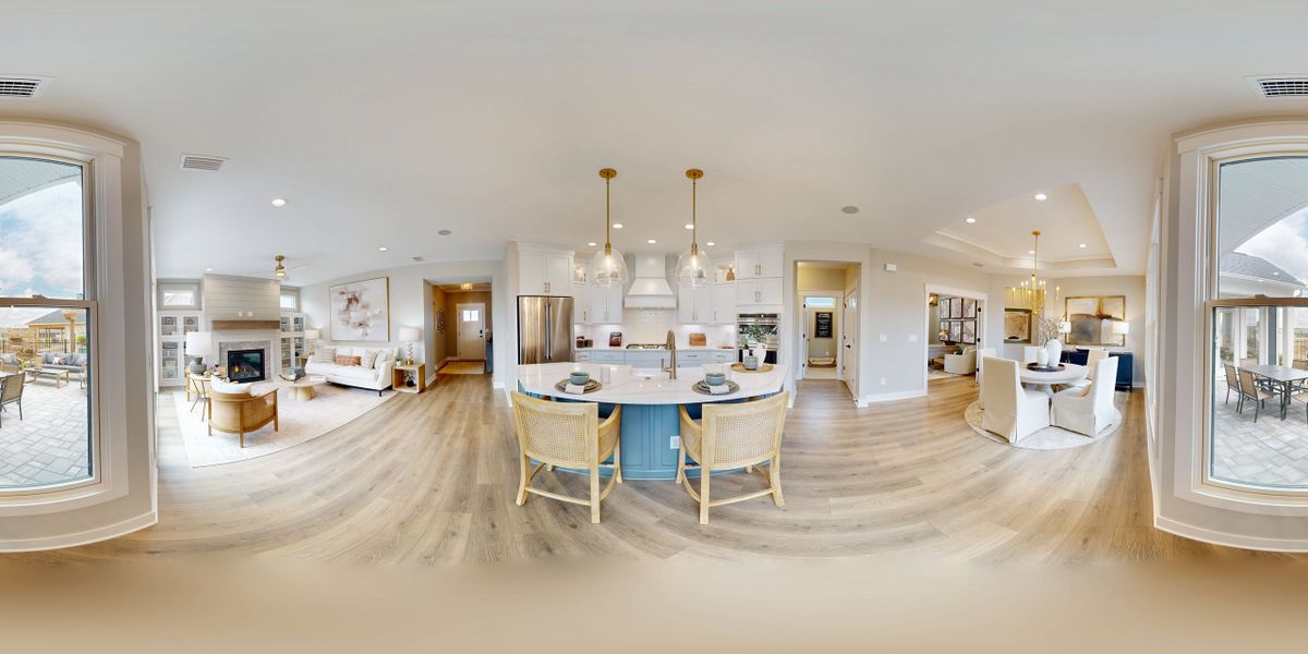 Representative furnished interior of a home built from the Portico by Epcon Communities in The Courtyards at Summit Hill, Dallas (Image 39).