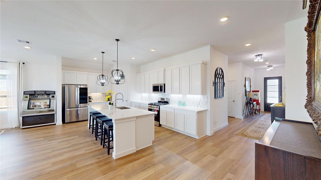 Kitchen with lots of custom touches Kitchen with lots of custom touches
