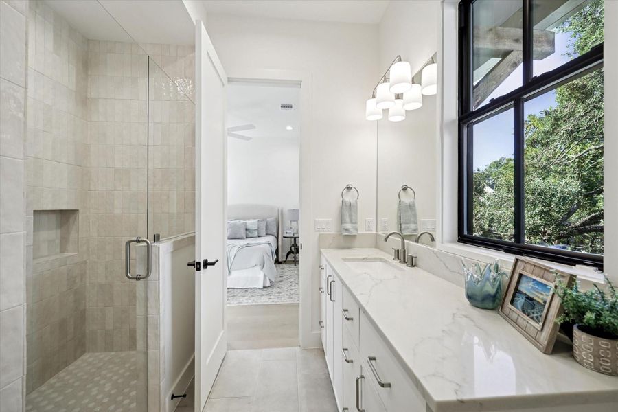 Furnished interior view inside a new home in , Houston (Image 35).