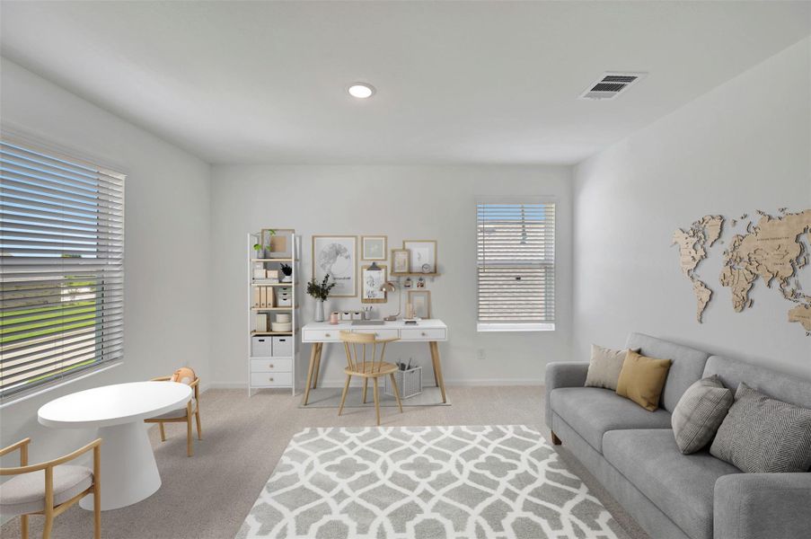 Additional activity room off the left