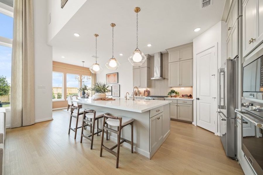 Furnished interior view inside a new home in Meridiana 40', 65', Manvel (Image 6). Furnished interior view inside a new home in Meridiana 40', 65', Manvel (Image 6).