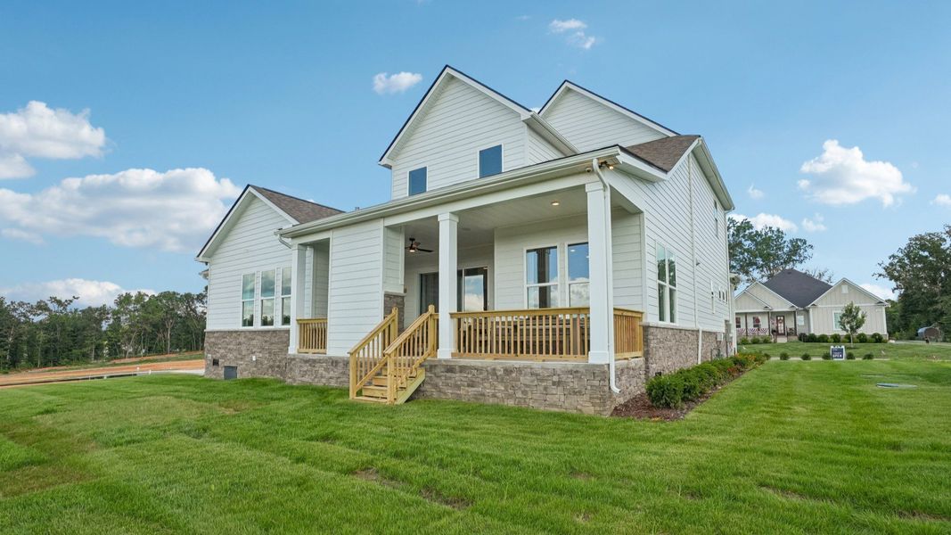 Rear exterior with view of large, covered porch Rear exterior with view of large, covered porch