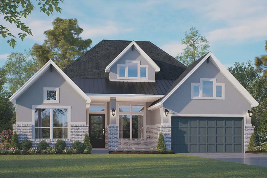 Representative exterior photo of a completed home built from the Lakeway by Chesmar Homes in Riceland 60',65',70', Mont Belvieu, TX (Image 19).