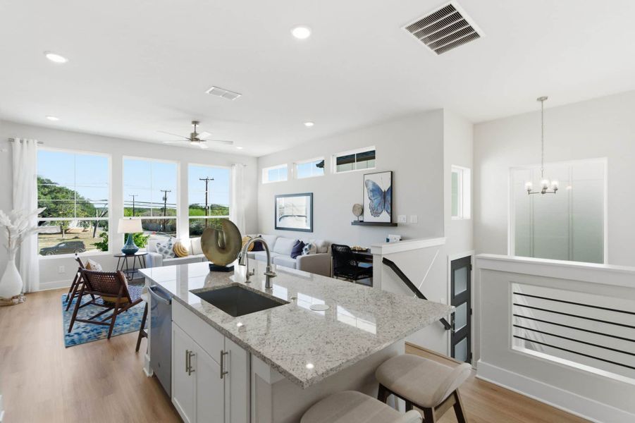 Furnished interior view inside a new home in Rose Hill, San Antonio (Image 14). Furnished interior view inside a new home in Rose Hill, San Antonio (Image 14).