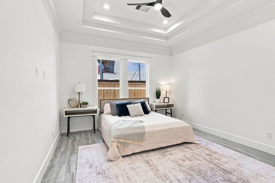 Primary Bedroom Downstairs, Tray Ceilings