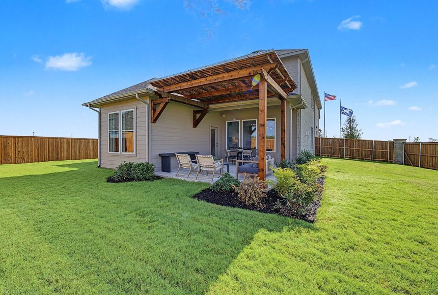 Exterior details and patio area of a home in Leonard Trails, Anna (Image 3).