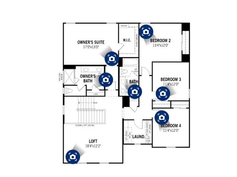 2D floor plan layout of this home in Tyler Ranch, Buckeye, AZ (Image 3).