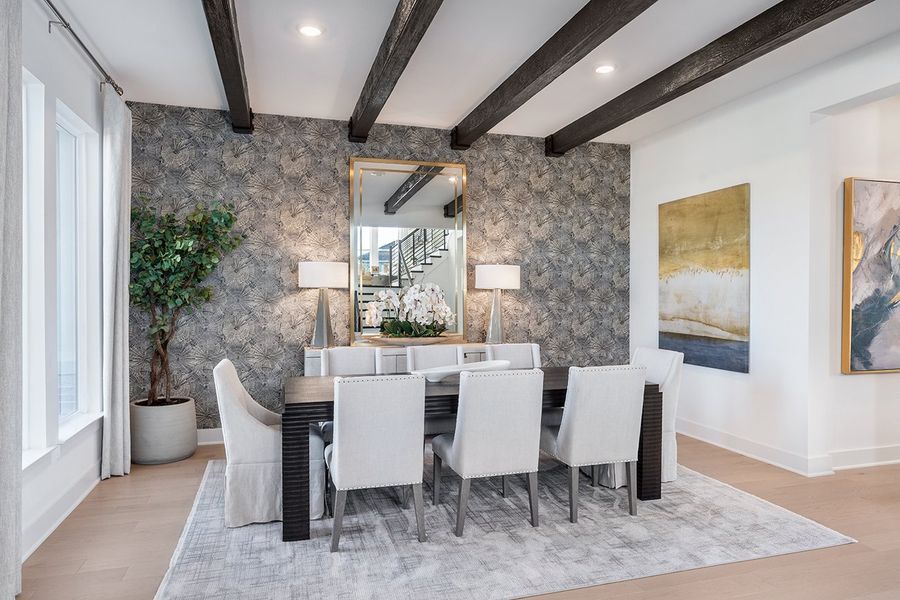 Furnished interior view inside a new home in Travisso Florence Collection, Leander (Image 6).