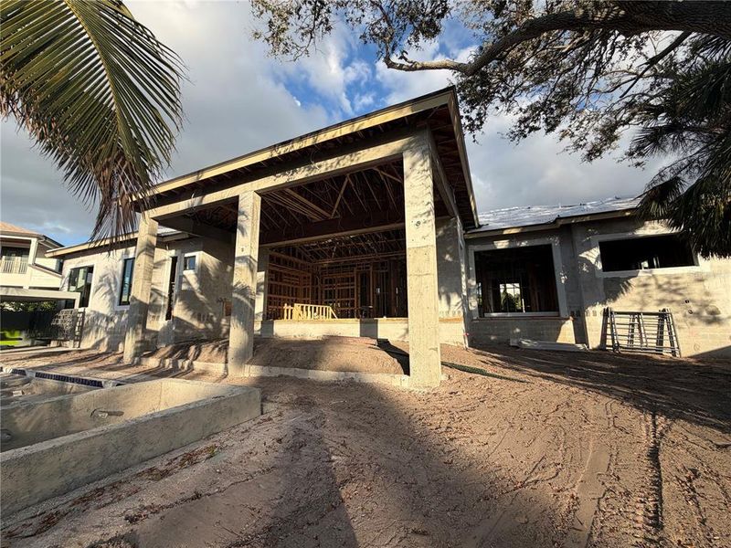 In-progress construction of a new home in , Sarasota, FL (Image 30).
