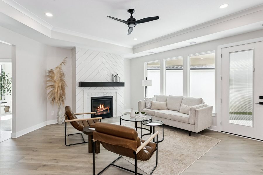 Furnished interior view inside a new home in The Courtyards at Jacobs Farm, Wichita (Image 4).