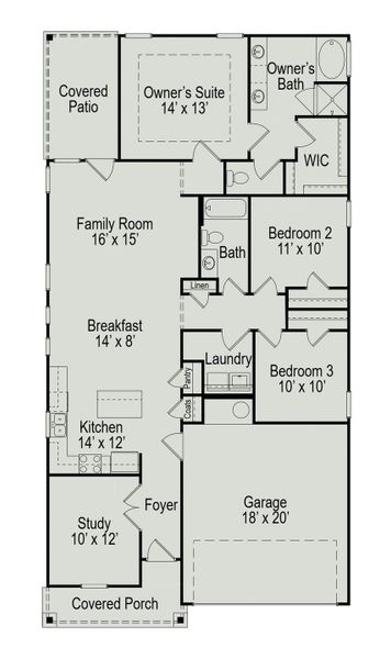 2D floor plan layout of this home in Creekhaven, Iowa Colony, TX (Image 2). 2D floor plan layout of this home in Creekhaven, Iowa Colony, TX (Image 2).