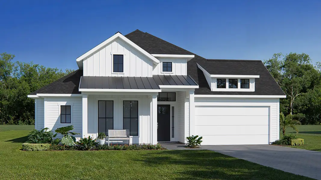 Representative exterior photo of a completed home built from the 2799J by Perry Homes in Hyland Trail, Green Cove Springs, FL (Image 2). Representative exterior photo of a completed home built from the 2799J by Perry Homes in Hyland Trail, Green Cove Springs, FL (Image 2).