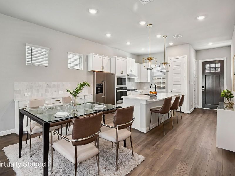 Furnished interior view inside a new home in Pinewood Trails - Luxe Series, Atascocita (Image 6). Furnished interior view inside a new home in Pinewood Trails - Luxe Series, Atascocita (Image 6).