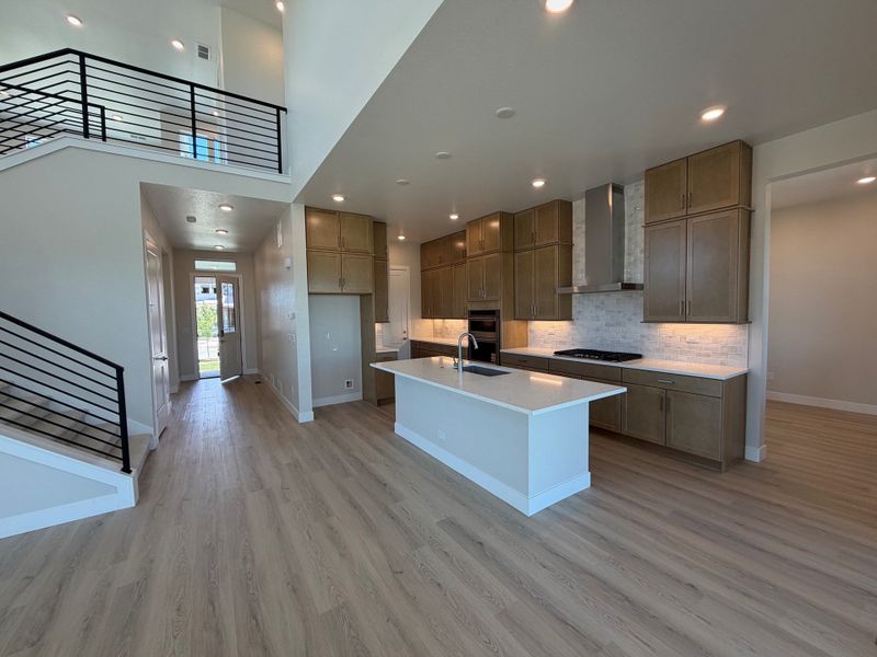 Furnished interior view inside a new home in Kitchel Lake at Serratoga Falls, Timnath (Image 5).
