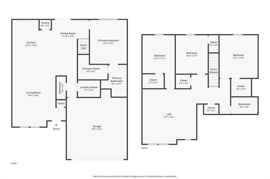2D floor plan layout of this home in Middlefield Village, Dallas, TX (Image 2). 2D floor plan layout of this home in Middlefield Village, Dallas, TX (Image 2).