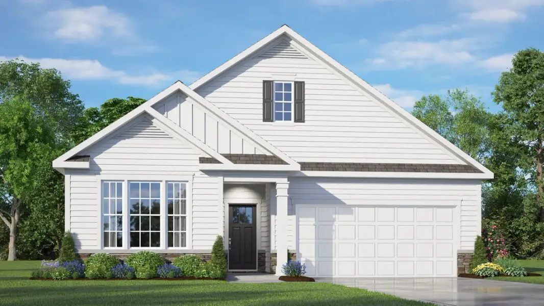 Representative exterior photo of a completed home built from the CLIFTON - Freedom by D.R. Horton in Chambray, New Bern, NC (Image 6).