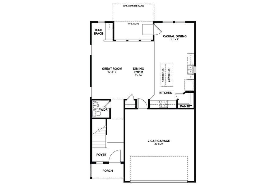 2D floor plan layout for the Legend by DRB Homes in Bel Air Village, Sherman, TX (Image 3).