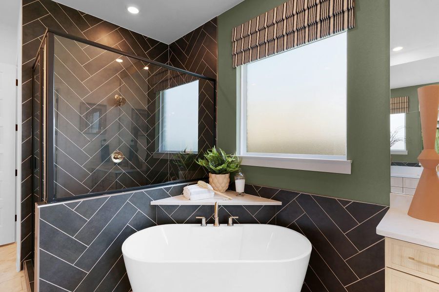 Furnished interior view inside a new home in Lariat, Liberty Hill (Image 118).