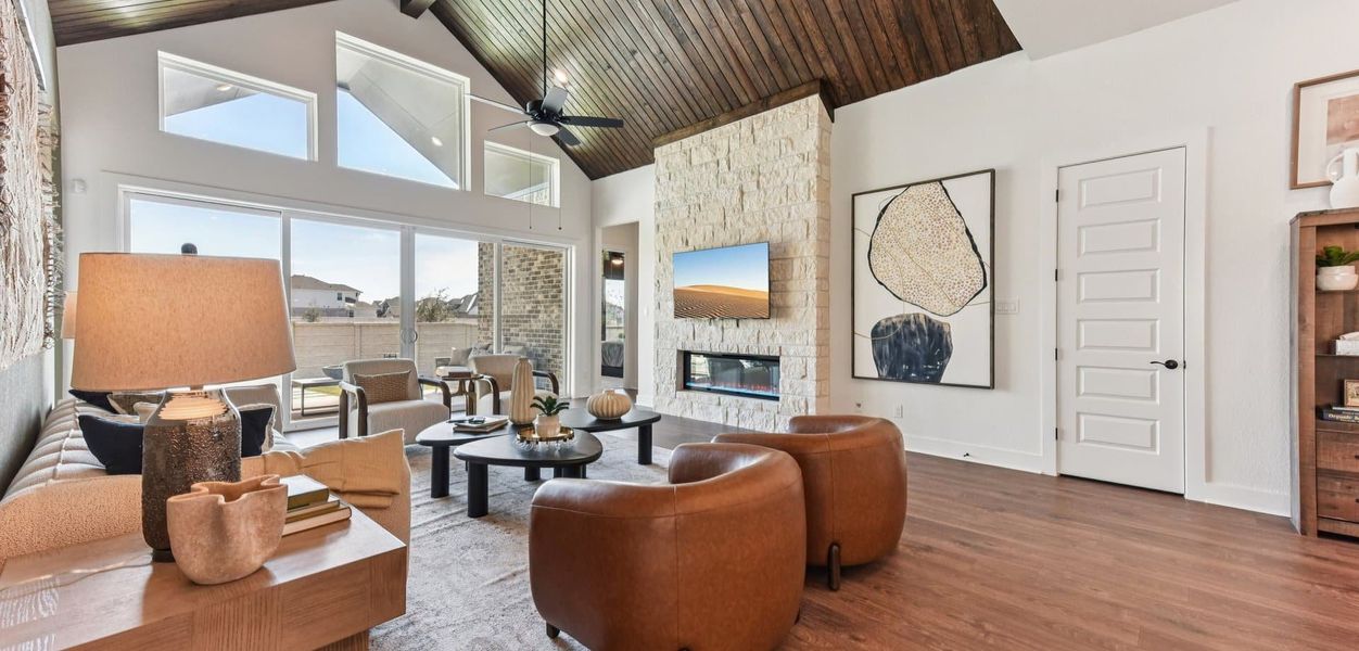 Representative furnished interior of a home built from the Silas by Chesmar Homes in The Grove at Blackhawk, Pflugerville (Image 5).