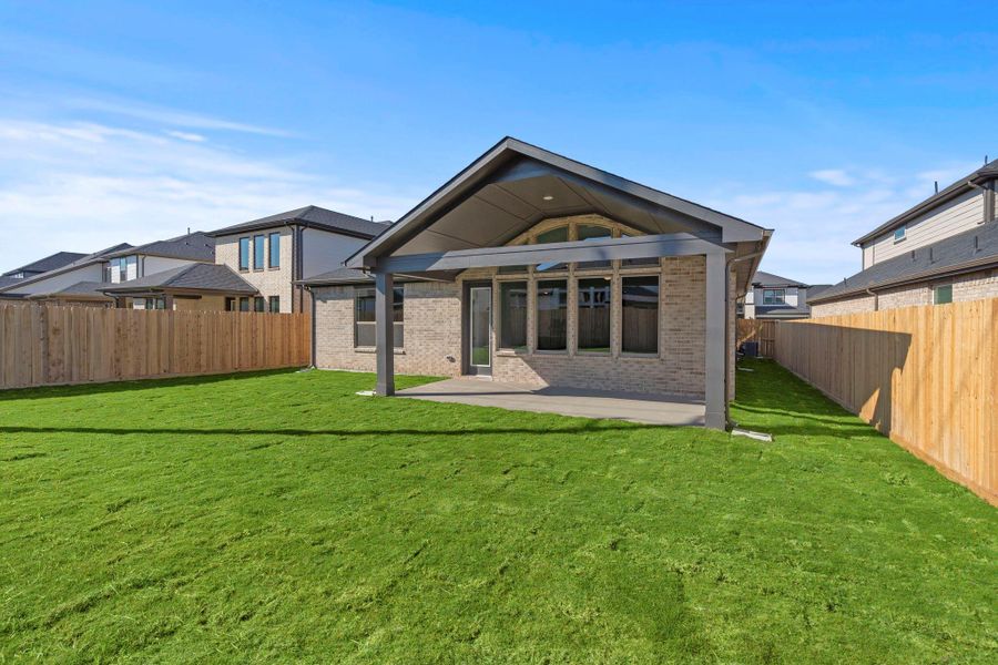Exterior details and patio area of a home in Harvest Green - Final Opportunities, Richmond (Image 14). Exterior details and patio area of a home in Harvest Green - Final Opportunities, Richmond (Image 14).