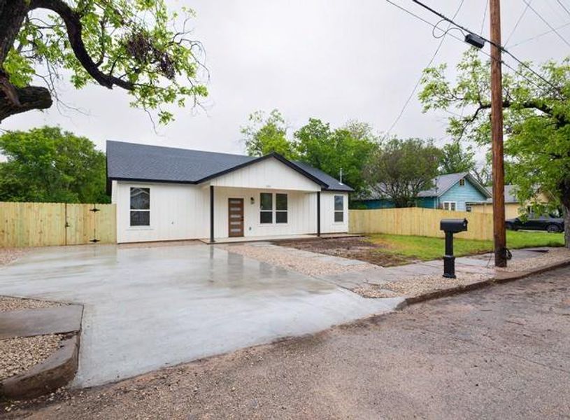 Exterior details and patio area of a home in , Brownwood (Image 28). Exterior details and patio area of a home in , Brownwood (Image 28).