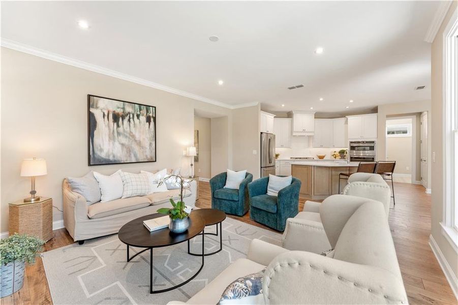 Furnished interior view inside a new home in The Courtyards at Post Road, Cumming (Image 40).